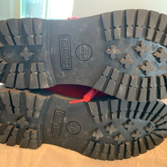 Timberland Valentine Heritage 6 Waterproof Boot Dark Red Nubuck Size 9 Womens - Picture 6 of 8